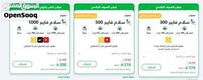 شبكات الإنترنت فايبر و رواتر 3