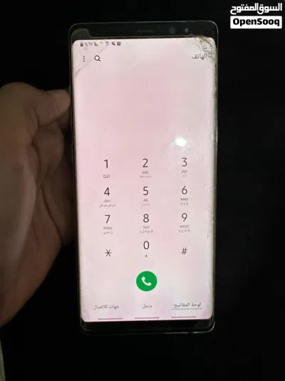 نوت 8 عرررطة الجهاز نظيف فيه الشرخ الموضح في الصورة وطبعه خفيفة المقطف يتواصل 3
