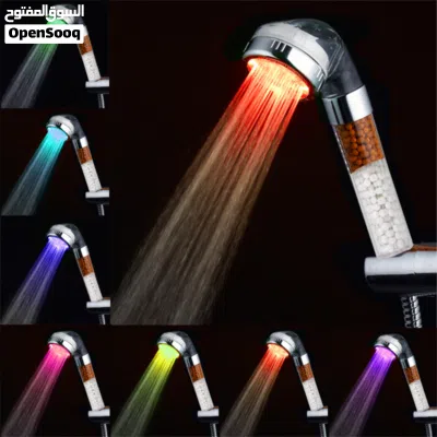 الدوش العجيب المضئ + تقويه ضغط الماء LED shower بدون كهرباء او بطاريات دش حمام 2