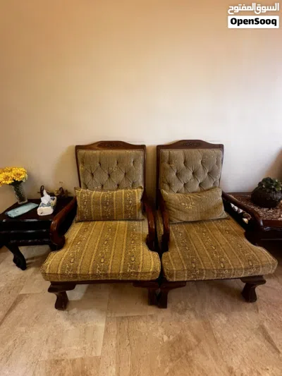 طقم كنب خشب 4