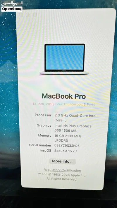 Mac book pro thunderbolt 2.3 ghz 3