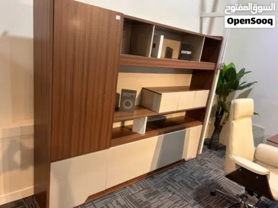 modern executive L-shaped office desk, also commonly referred to as a boss table or CEO desk. 3
