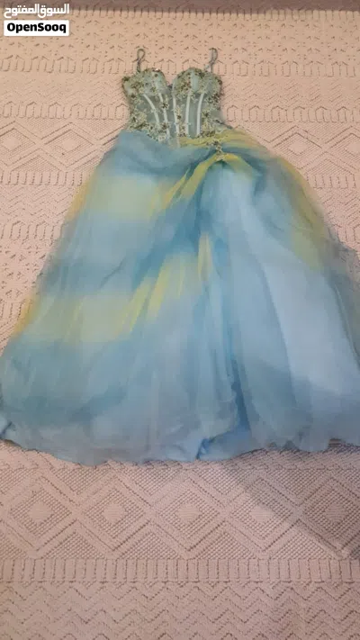 فستان سهرة جديد لون ازرق 2
