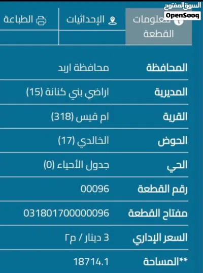 1. بيع قطع أراضي سكنية جبلية عددها 9 داخل تنظيم بلدية الشونة الشمالية حوض رقم 3 اسم الحوض النخيل 2