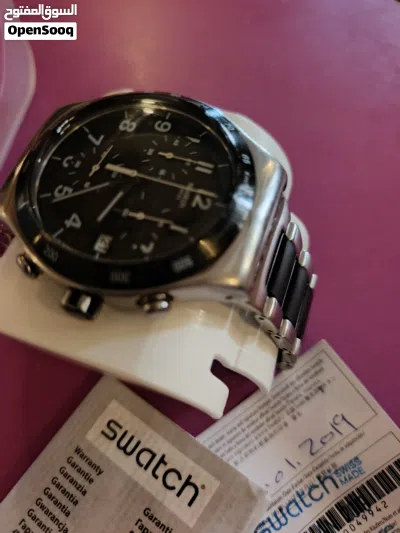 ساعة سواتش أصلية Swatch Irony Chrono YVS444G فل باكج كرتونة وضمان 4