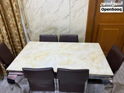 ميز طعام قوي جداً كراسي 6 استعمال قليل 4