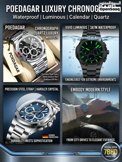POEDAGAR Mens watch luxurious & stylish 3