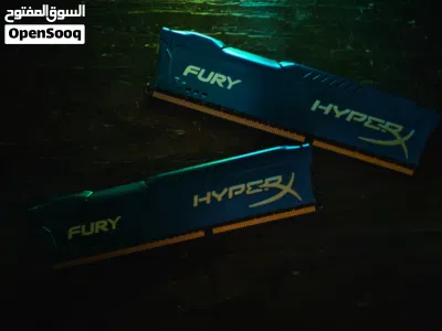رامات جيمنج HyperX Fury DDR3 بحجم 16GB (طقم حبتين 2x8GB) سرعة 1866MHz - بحالة نظيفة 4