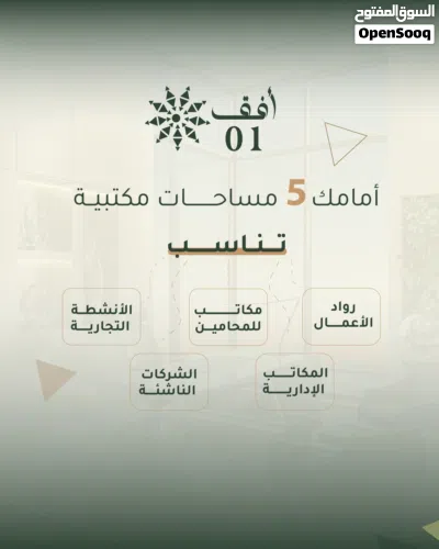 مكاتب بمساحات واسعة بسعر 46,000 دفع اقساط او كاش 2