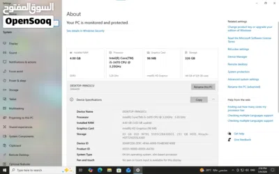 كمبيوتر لينوفو مع كامل ملحقاته لدراسة والعمل والاعمال المكتبية سريع PC Lenovo i5 ssd 2