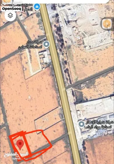 ارض4000 في بنغازي للبيع طريق مصنع لاسمنت النواقيه شهادة عقارية قطران أو ضي موقع خدمي شركات 2