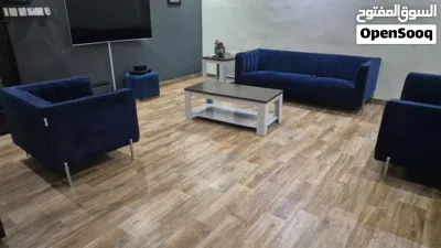 3 piece blue velvet sofa set 2