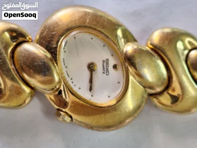 ساعة سيكو نسائية مطلية بالذهب – مستعملةساعة نسائية أنيقة من ماركة Seiko بتصميم كلاسيكي مميز وسوار عر 3
