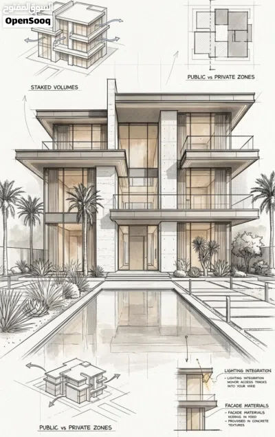 مهندسة معمارية تدريس مواد كلية العمارة والديكور و تنفيذ مشاريع (ماكس-اوتوكاد-لوميون-راينو-فوتوشوب) 3