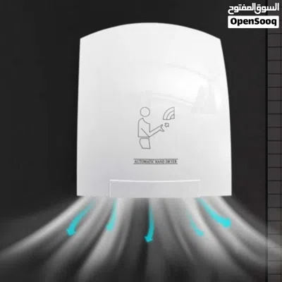 مجفف الايدي هواء ساخن جهاز تجفيف اليدين الاوتوماتيكي للمنزل والمستشفى والفندق والمطبخ والحمام مجفف ا 2