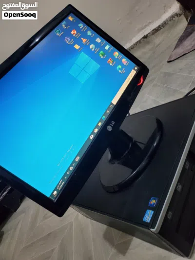 جهاز كمبيوتر متكامل HP Core i5 ويندوز 10 مع شاشة LG 19 حديثه نظيف جداً للبيع 2