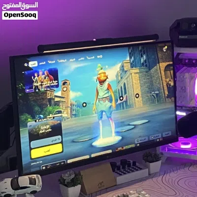 شاشة LG 27 بوصة IPS، دقة 1080p، تردد 75Hz، نظيفة جدًا والقاعدة موجودة ما بقصر معاك ف السعر 2