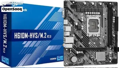 مذربورد AsRock H610M-HVS/M.2 R2.0 (تدعم الجيل 12/13/14) 2