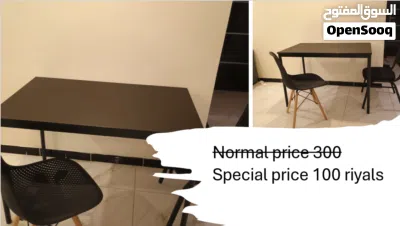 IKEA Sandberg Table Black with two chairs 3