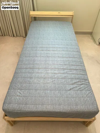 Bed with sprung mattress 90x200 cm 3
