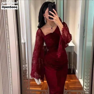 *تكراااار للمره الخامسه * قماش دانتيل نخب اول الالوان : خمري كحلي المقاسات 36 38 40 42 3