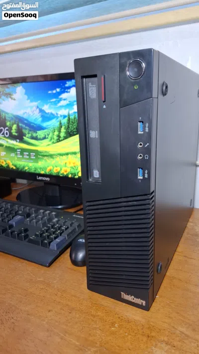 كمبيوتر لينوفو اصلي مع كامل ملحقاته لدراسة والعمل والالعاب pc Lenovo i5 ssd gta v grand pubg 3