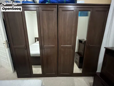 2دولاب ملابس بني 120x60x191 سم مع وحدة ادراج جانبية 2