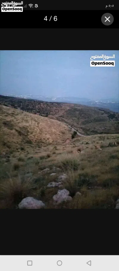 قطعه أرض مساحتها 3دونم 400متر غرب جرش برما مطله على مناطق السلط تصلح لعمل شليه او مزرعه 2