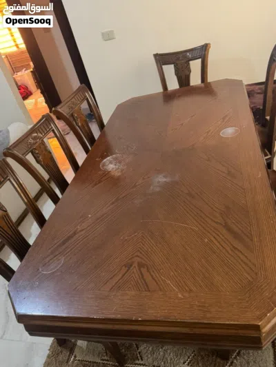 طاوله سفرة طول 220*150 مستعملة 3