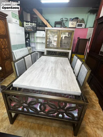 غرفه سفره طاوله 6 كراسي مفرد +2 مجوز +فضيه 2