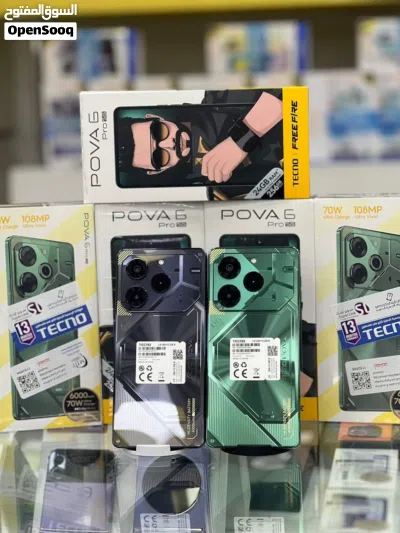 مستعمل اخو الجديد pova 6 pro 5G رام 24 جيجا 256 مكفول بالشركة متوفر توصيل 3
