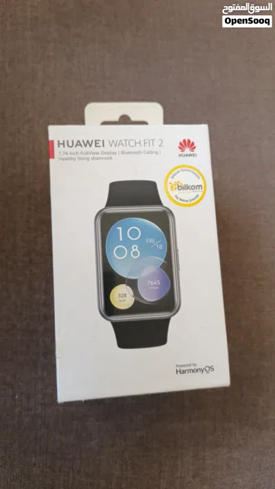 ساعة ذكية huawei watch fit 2 ساعة هواوي مستعملة بحالة ممتازة باللون الاسود ومع كامل ملحقاتها الاصلية 2