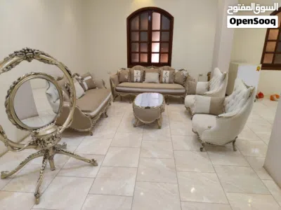 انتريه مودرن 6 قطع خشب زان أحمر بالكامل قماش مستورد وكثافة 35 3
