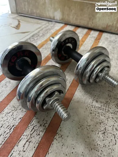 دمبلصات وزن 40 كيلو كل وحده 20 كيلو 4