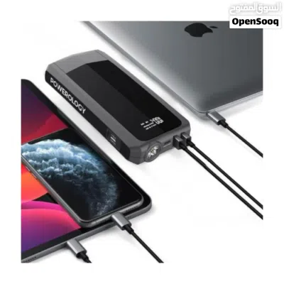 Powerology 16000mAh Power Bank with Emergency 12V Jump Starter مع مشغل تشغيل الطوارئ 12 فولت 2