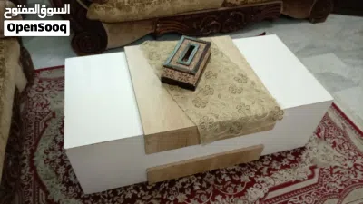 طقم كنب خشب زان وسويد مستعمل للبيع 2