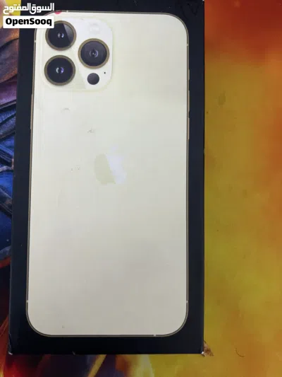 آيفون PRO MAX 13 IPHONE ذاكره 256 لون ذهبي بيه ضمان يوم كامل 2