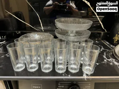 Crockery - 4 X Glass Platter, 12 X Glasses And 4 X Ceramic Plates 2