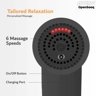 جهاز المساج المحمول والقابل للشحن ARES Gun Massager الأكثر مبيعاَ شامل بأربع روؤس شامل التوصيل 4