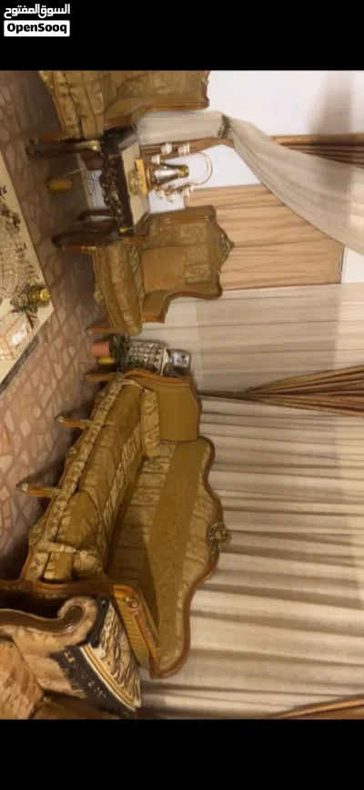 طقم كنب خشب مصري دمياط 2