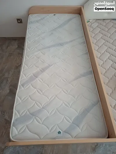 Twin size bed frame and mattress with an underbed 2