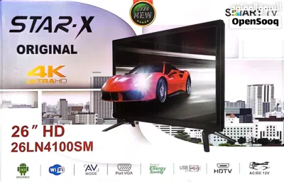 شاشات 26 بوصة اسمارت اندرويد 14 اخر اصدار 2026 وكالة عالية الوضوح 4k وhd نظامين كهرباء وطاقة شمسية ف 3