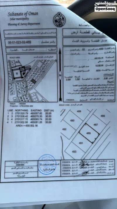 يوجد لدي اراضي سكنية للبيع في ولاية صحار 2