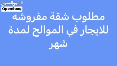 مطلوب شقة مفروشة للايجار لمده شهر 2