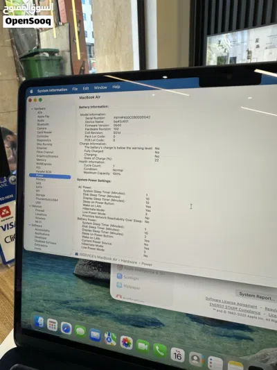 MacBook Air M4 13” 16GB RAM 256GB SSD كفالة Apple فعالة 2
