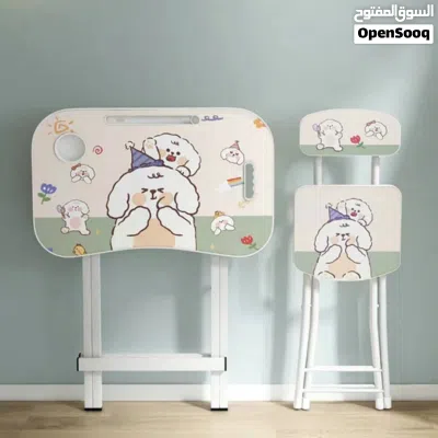 طقم مكتب + كرسي للأطفال. * **الميزة الأساسية:** قابل للطي وخفيف الوزن لسهولة النقل. 3