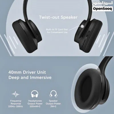 2IN1 HEADSET & SPEAKER VOGUE 3 - سماعه وسبيكر 2 في 1 بلوتوث بصوت نقي ومتعدد الأصوات 2