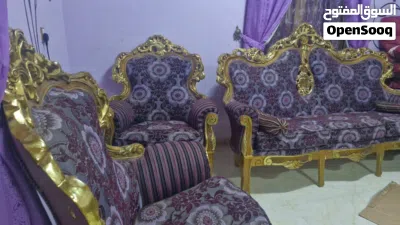 كنب مصري مستعمل في حاله جيده..طقمين من كل لون ..الطقم لسبعة أشخاص 3