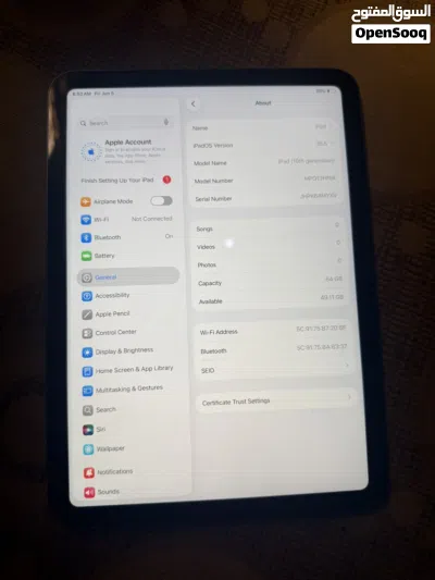 iPad 10 64 بصمة 2