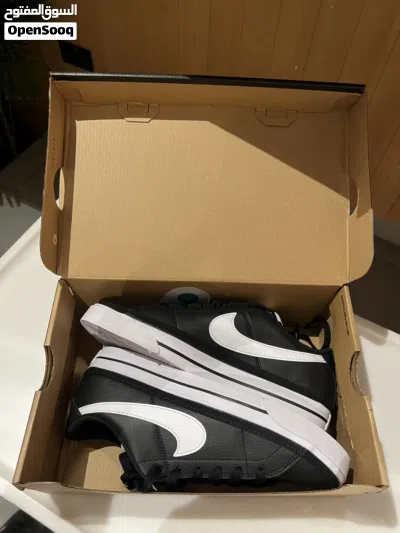 حذاء نايك أصلي جلد أسود جديد توصيل مجاني Original Nike Black Leather Shoes Box Sealed Free delivery 2